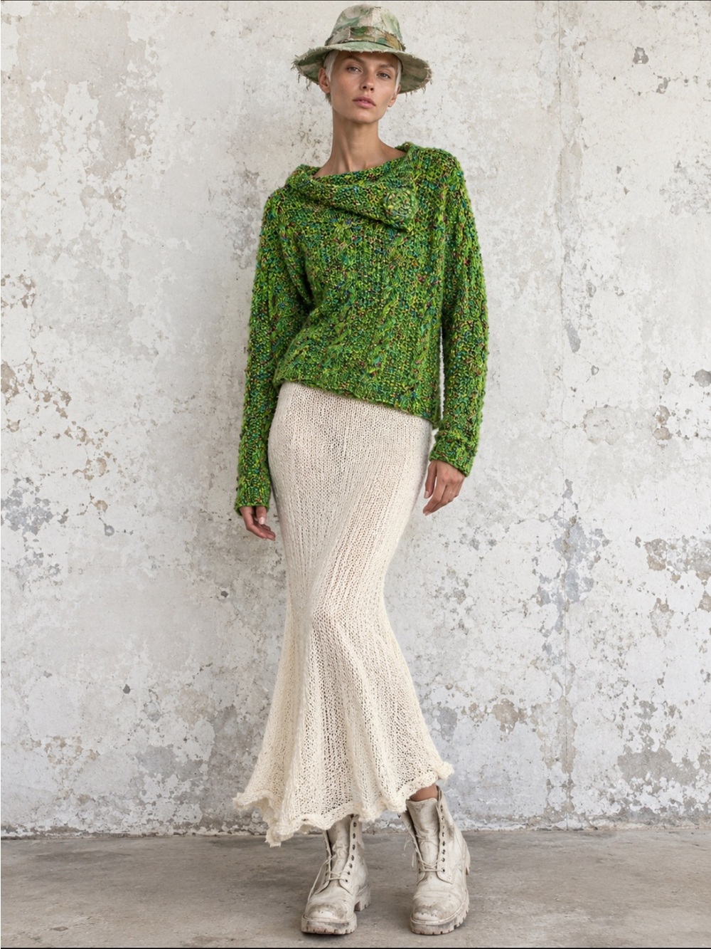 Handmade vibrant green sweater